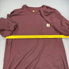 Carhartt Original Fit Long Sleeve T-Shirt Men’s XL Crew Neck Pocket Burgandy New