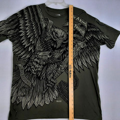 Y2K 7.62 Design Mens Shirt Sz L Green In Arms We Trust Graphic Eagle Patriot Cot
