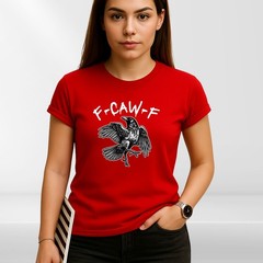 Black Crow FCAWF F-Caw-F Funny Gothic Crow Dance Meme T-Shirt