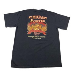 Wasatch Beers Polygamy Porter Beer T Shirt Black Graphic Tee Men’s M