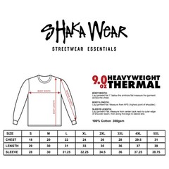 Pack Of 6 Shaka Wear TC Mens 9.0Oz Heavyweight Long Sleeve Thermal