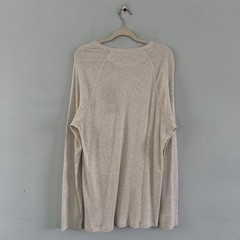 Faherty Long Sleeve Cloud Waffle Crew Ivory Heather NWT XXL Pima Cotton Thermal