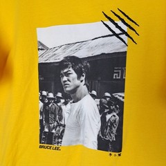 Bruce Lee x Shoe Palace T-Shirt Mens Large Yellow Short Sleeve Dragon Logo
