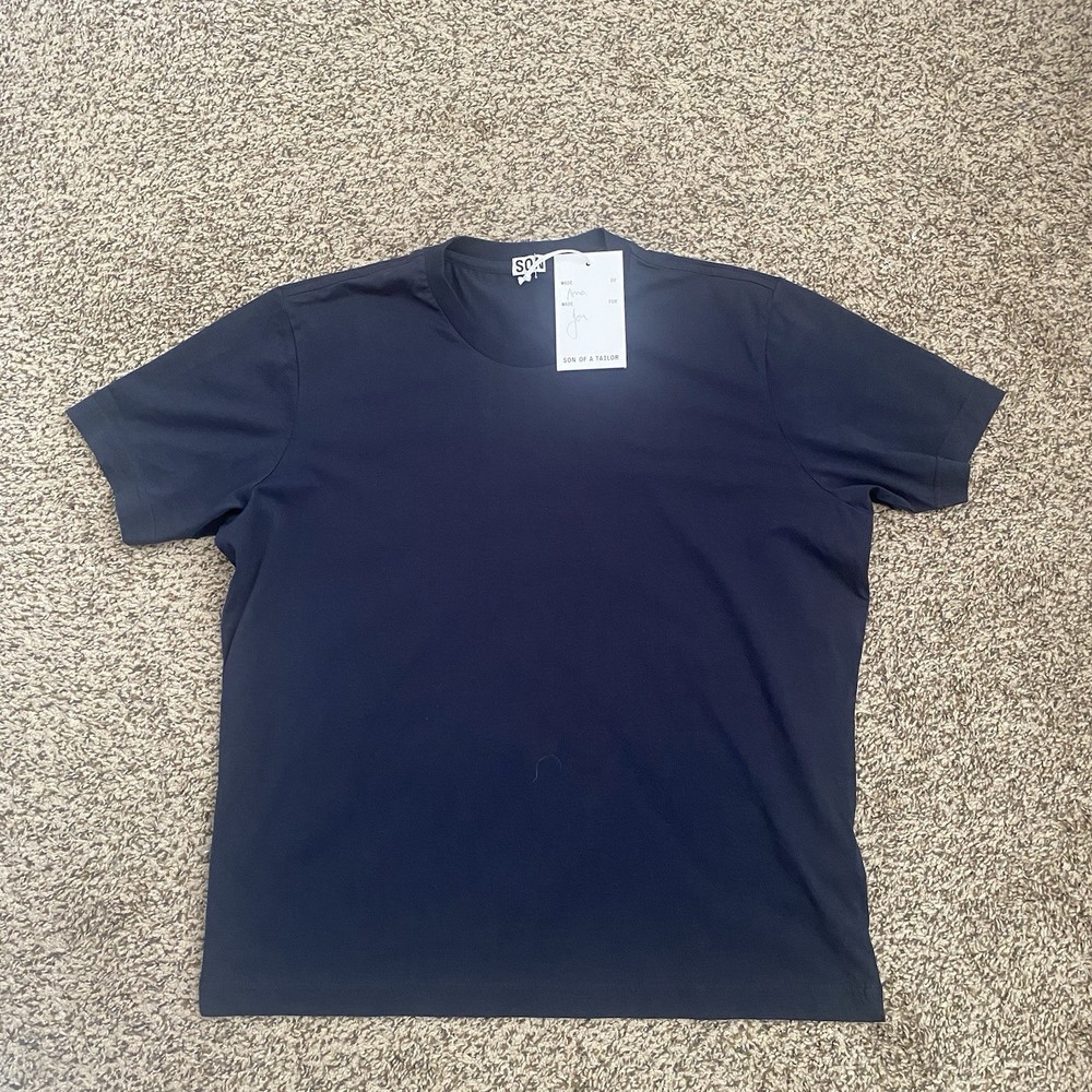 Son of a Tailor T Shirt Mens M/L Blue Short Sleeve Casual Crew See Measurements