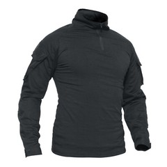 Mens Tactical T-Shirt Long Sleeve Casual Work Rip-Stop Outdoor Hiking Sport Tops