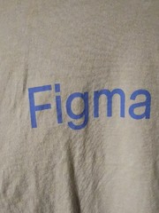 Comfort Colors Beige Short-Sleeve Tee with Blue “Figma” Print
