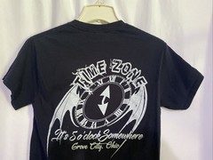 Gildan Graphic T-Shirt Mens Small Black Excellent It’s 5 o’clock Somewhere Ohio