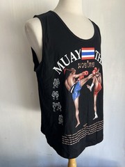 MUAY THAI Official MMA “Kick” Boxer Martial Arts Tank Top T-Shirt Size Large