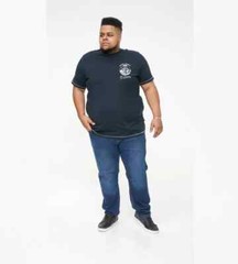 D555 Duke Big Mens Yosemite Printed T-Shirt Navy 2XL 3XL 4XL 5XL 6XL (601608)