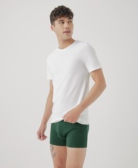 Pact Men’s Large White Cool Stretch Crew Undershirt Comfortable Soft Fit
