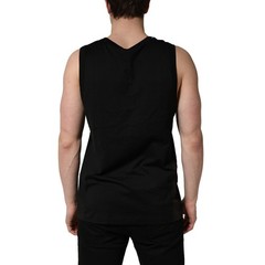 DOLCE & GABBANA T-shirt Black Cotton Sleeveless Men Tank Top IT46/US36/S 300usd