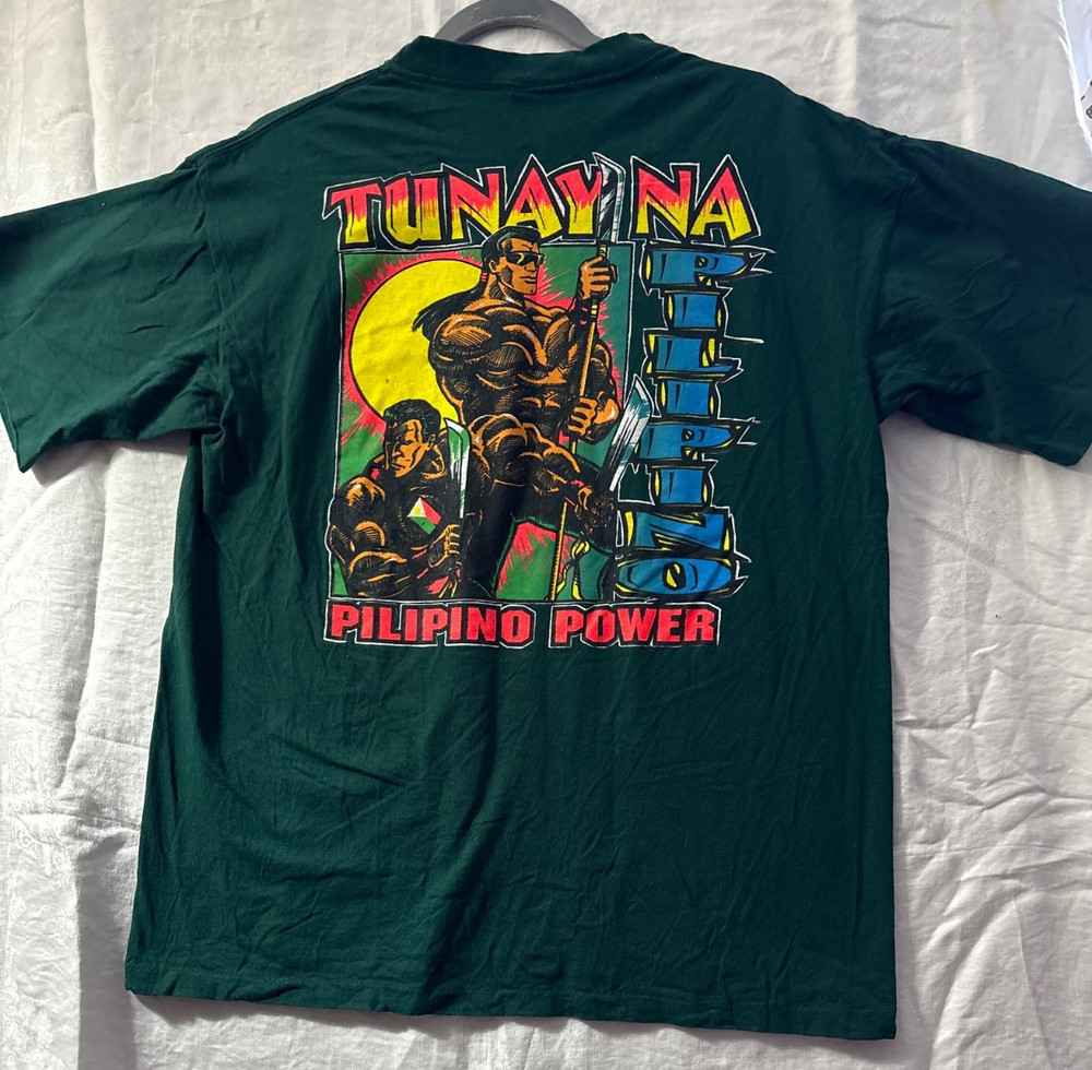 SIGNAL SPORTS VTG. TUNAY NA Pilipino Power Single Stitch T-Shirt-Men’s L-Cotton