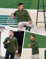 Men’s Quarter Zip Pullover Lightweight Fleece Lined Warm 1/4 Zip Down Sweatshirt