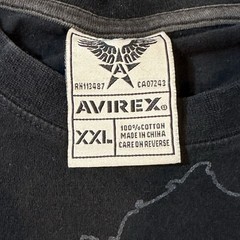 Avirex Mens XXL Black Graphic T Shirt Sky Kings Eagle Crest Y2K Streetwear