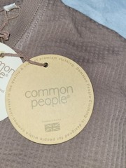 Common People Mens XL Seersucker GD Tee Brown Pocket Tshirt Cotton Minimalist