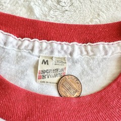 Vintage Lobster Ringer Shirt Tee Mens Medium White Red Screen Stars 80s Funny SS