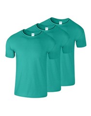 3 Pack Gildan Softstyle T Shirts Mens Short Sleeve Crew Neck Ringspun Cotton Tee