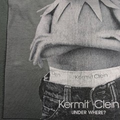 Vintage 90s Kermit Clein Under Where Shirt XL Changes Muppets Single Stitch USA