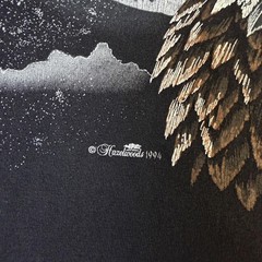 Vintage Hazelwood Eagle Shirt Mens L Black Moon Midnight Series Single Stitch90s
