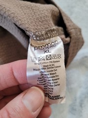 Common People Mens XL Seersucker GD Tee Brown Pocket Tshirt Cotton Minimalist