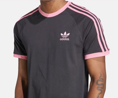 NEW MENS ADIDAS ORIGINALS 3-STRIPES CALIFORNIA TREFOIL SHIRT ~MEDIUM #KA56 PINK
