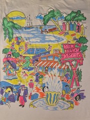 1980’s Palm Beach Resort Single Stitch T-Shirt Neon Colors Florida Sz S/M