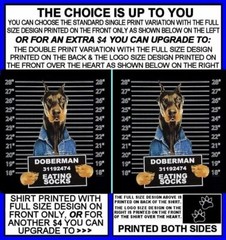 VERY COOL DOBERMAN MUG SHOT FUNNY DOG ART TANK TOP SHIRT WS772