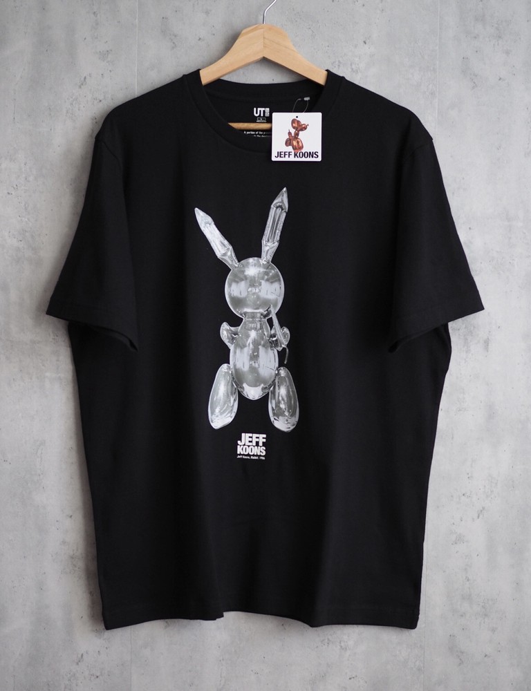 Jeff Koons Rabbit Stainless Steel 1986 Sculpture Art Graphic Uniqlo T shirt