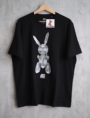 Jeff Koons Rabbit Stainless Steel 1986 Sculpture Art Graphic Uniqlo T shirt
