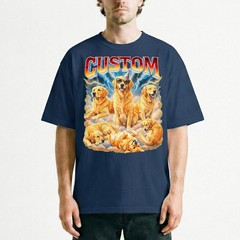 Custom Pets Portrait Party T-Shirt Personalized Cat Dog Memory Graphic Tee