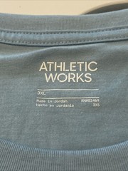 Athletic Works mens Aqua Heather Crew Tee T Shirt 3xL NWT