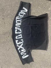 Black/White mixed emotions cropped tee
