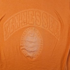 Vintage Tennessee Vols UT Shirt Mens Large Orange Embossed USA Single Stitch 90s
