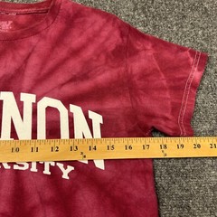 MV Sport Gannon University Spell Out T Shirt Adult Small Red Tie Dye Tee