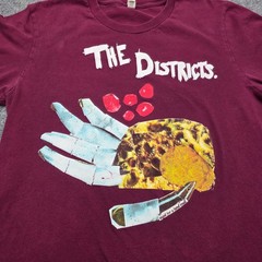 Medium The Districts Band T-Shirt Men Maroon Indie Rock Tour Graphic Bella Canva