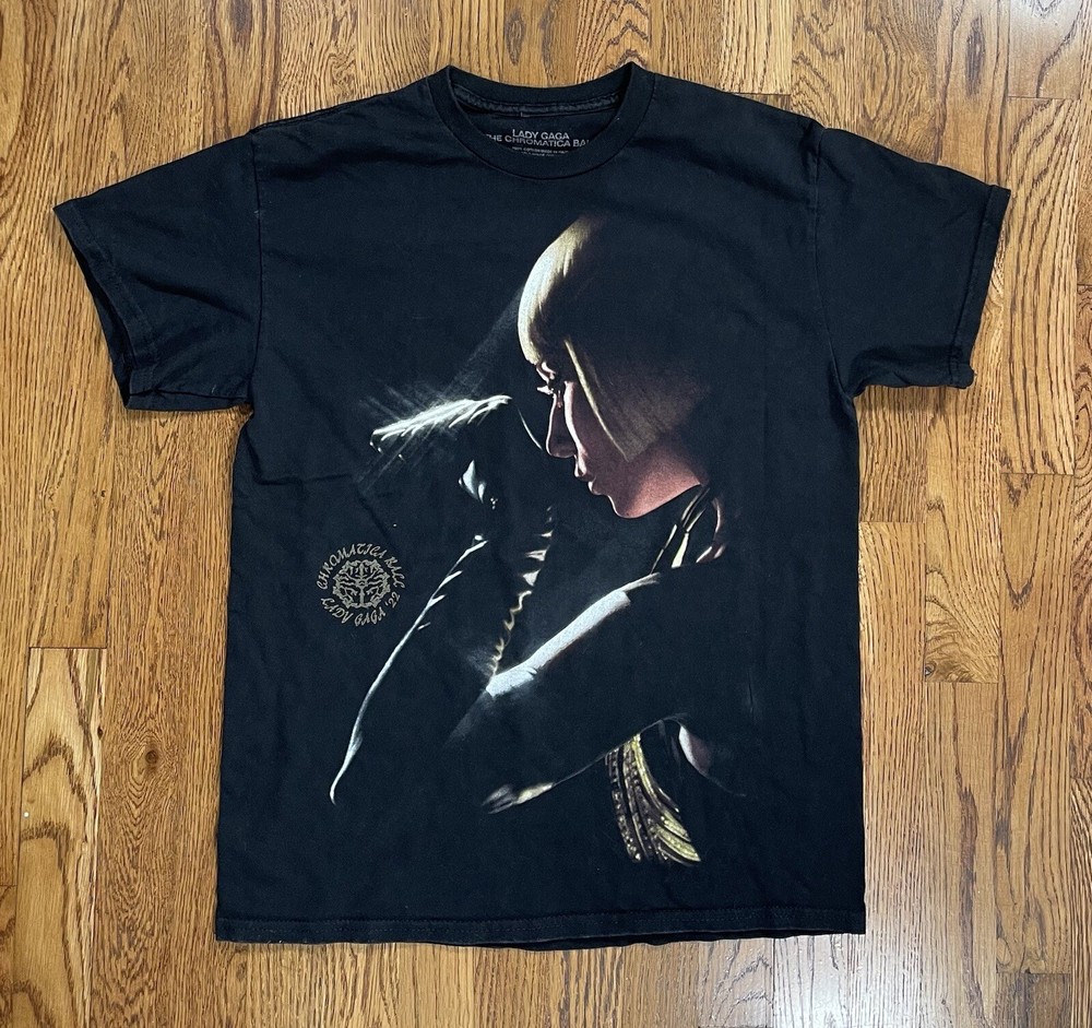 Lady Gaga The Chromatica Ball Stadium Tour T Shirt Babble On Black Men’s Size S
