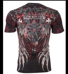 XTREME COUTURE by AFFLICTION Black BOLD CIPHER Short Sleeve Slim Fit T-shirt NWT