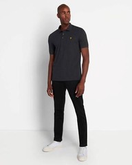 Lyle and Scott Plain Polo T-shirt Charcoal Marl SMALL and XXL ONLY