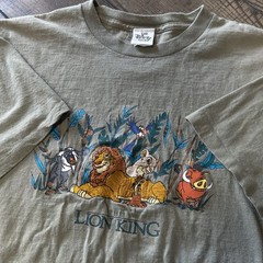 Vintage Disney The Lion King Embroidered Simba Nala Movie Promo T-Shirt Men’s XL