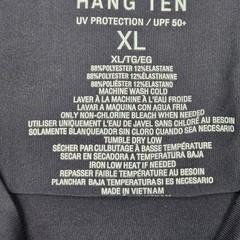 Hang Ten Men Shirt XL Navy Surfing Co Logo Activewear Long Sleeve NWT