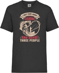 Fishing I Only Care Funny Humour Novelty T Shirt Various Colours And Sizes