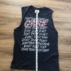 UNIF Don’t Care / Tank Shirt / Distresed / Soft / Black / Rare Small
