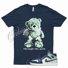 Navy SMILE T Shirt for J1 1 Mystic Blue Mint Foam 6 Tropical Twist Low Mid 5