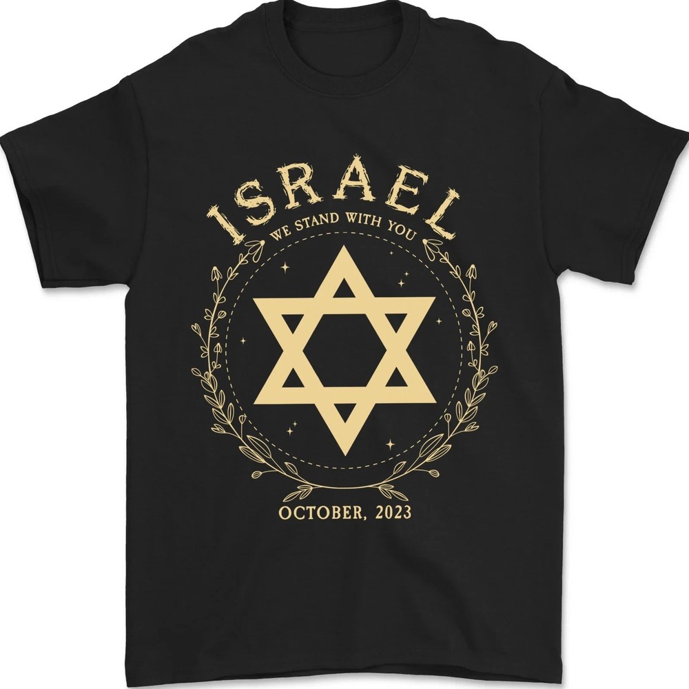 Support for Israel I Stand With Israel Jewish Non-Distressed Unisex T-Shirt