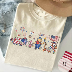 Vintage Winnie the Pooh 4th of July shirt, USA 1776 2026 250th T-Shirt S-3XL