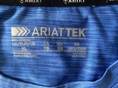 Ariat AriatTEK Charger Shirt Men’s XL Blue Long Sleeve Land Of The Free Graphic