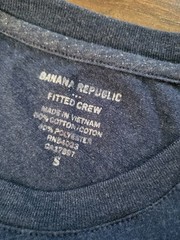 Banana Republic T-Shirt Mens Size S Blue Short Sleeve Cotton Blend Pullover