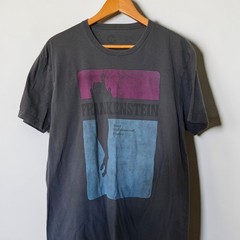 Frankenstein Mary Shelley Graphic Tee Mens Large Gray Gothic Horror Shirt Y2K