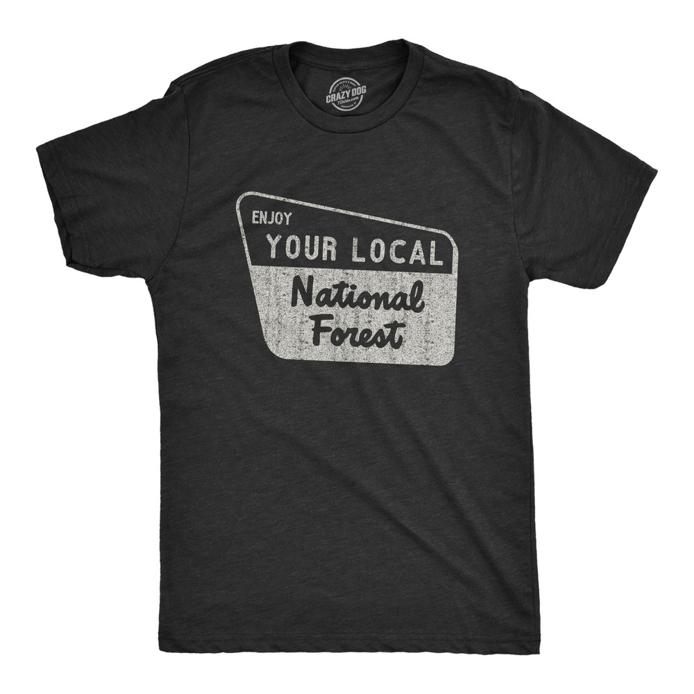 Mens Enjoy Your National Forest Funny Outdoor Vintage Camping Mountains T shirt