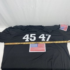 Donald Trump 3/4 Sleeve V Neck Shirt 45/47 American Flag XXL L15